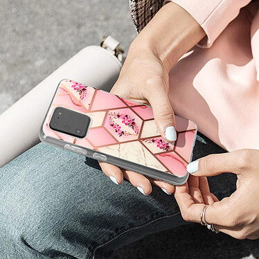 Acheter Avizar Coque Samsung Galaxy S20 Ultra Motif géométrique avec Cordon Amovible rose