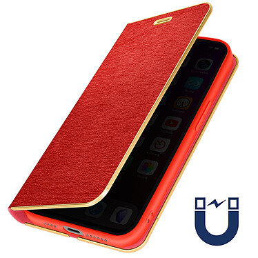 Avizar Étui pour iPhone 14 Pro Max Porte carte et Support vidéo  Rouge pas cher