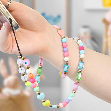 Acheter Avizar Bijou de Téléphone Bracelet Perles rondes, cœurs, rouleaux 65cm Collection Perla