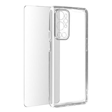 Avizar Coque OnePlus 9 Pro Souple et Film Verre Trempé 9H - transparent