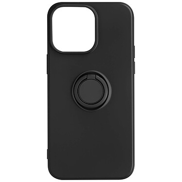 Avizar Coque Silicone pour iPhone 14 Max Flexible avec Bague Support  Noir