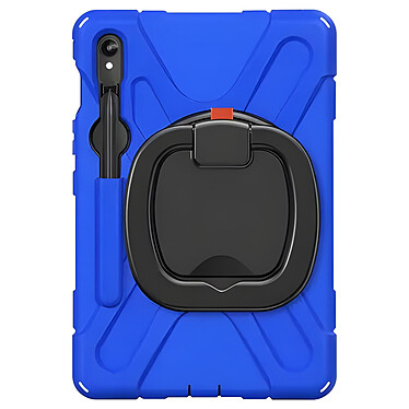 Avizar Coque pour Samsung Galaxy Tab S9 Antichoc Bi matière Poignée Rotative Support  bleu et noir