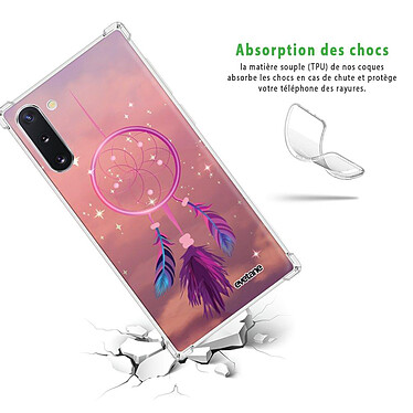 Avis Evetane Coque Samsung Galaxy Note 10 anti-choc souple angles renforcés transparente Motif Attrape rêve rose