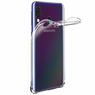 Avizar Coque Samsung Galaxy A40 Silicone Flexible Coins Bumper Transparent pas cher