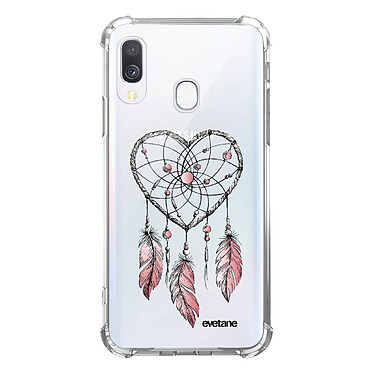 Evetane Coque Samsung Galaxy A40 anti-choc souple angles renforcés transparente Motif Attrape coeur