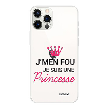 Evetane Coque iPhone 12 Pro Max 360 intégrale transparente Motif Je suis une princesse Tendance