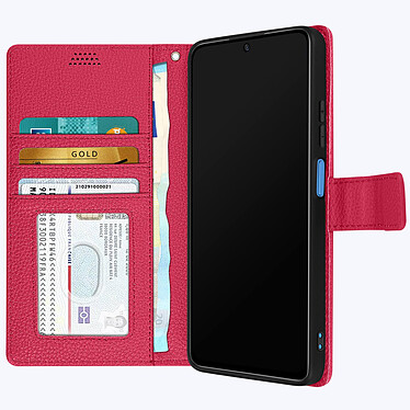 Acheter Avizar Housse pour Xiaomi Redmi Note 11 Pro 5G Aspect Grainé Clapet Portefeuille Stand Vidéo  rose
