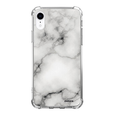 Evetane Coque iPhone Xr anti-choc souple angles renforcés transparente Motif Marbre blanc