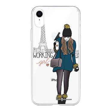 LaCoqueFrançaise Coque iPhone Xr silicone transparente Motif Working girl ultra resistant