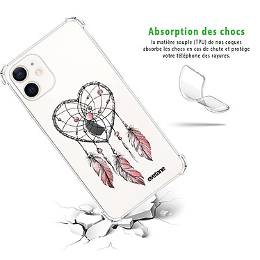 Avis Evetane Coque iPhone 12 mini anti-choc souple angles renforcés transparente Motif Attrape coeur