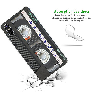 Avis Evetane Coque Xiaomi Redmi 9A 360 intégrale transparente Motif Cassette Tendance