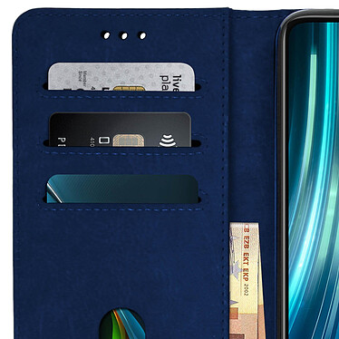 Avizar Étui Xiaomi Redmi Note 8 Pro Housse Porte-cartes Fonction Support bleu nuit pas cher