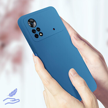 Acheter Avizar Coque pour Xiaomi Poco X4 Pro 5G Silicone Semi-rigide Finition Soft-touch Fine  bleu