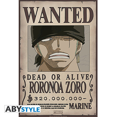 One Piece -  Poster Wanted Zoro New (52 X 35 Cm)