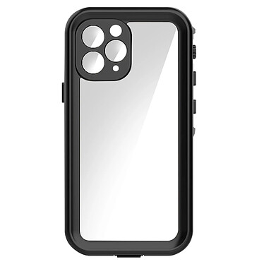 Redpepper Coque Intégrale pour iPhone 11 Pro Waterproof IP68  Contour Noir