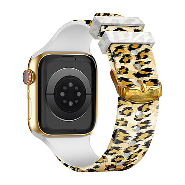 Avizar Bracelet pour Apple Watch 41 / 40 / 38 mm Silicone à Motif Léopard