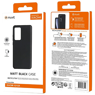 Avis Muvit Coque pour Xiaomi 12/12X RECYCLETEK SOUPLE Noir