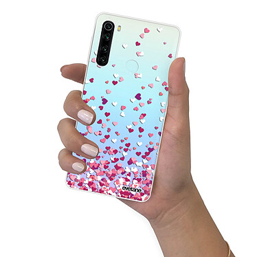 Evetane Coque Xiaomi Redmi Note 8 T 360 intégrale transparente Motif Confettis De Coeur Tendance pas cher