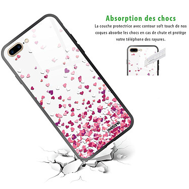 Avis Evetane Coque iPhone 7 Plus/ 8 Plus Coque Soft Touch Glossy Confettis De Coeur Design