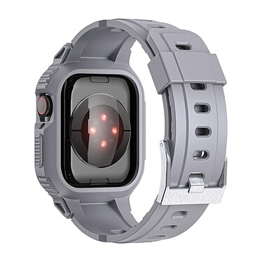 Avizar Bracelet pour Apple Watch 41mm / 40mm / 38mm Silicone avec Coque Antichoc Gris