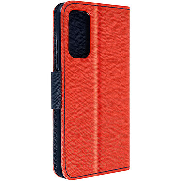 Avizar Étui pour Xiaomi Redmi Note 11 et Note 11s clapet portefeuille et support vidéo + languette magnétique  Rouge et Bleu Nuit