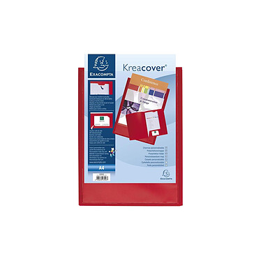 Avis EXACOMPTA Chemise de présentation polypropylene souple krea cover A4 Rouge x 10