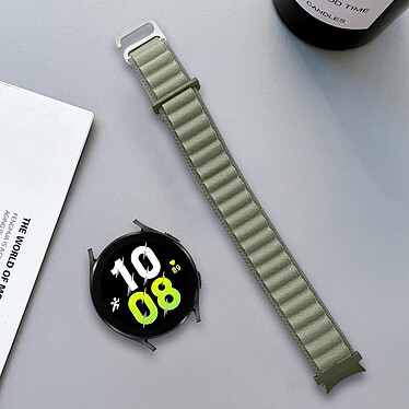 Avizar Bracelet pour Galaxy Watch 5 / 5 Pro / 4 Nylon Ajustable Boucle alpine  vert foncé pas cher
