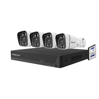 Foscam - Kit vidéosurveillance IP 4 caméras FNA108E-B4-2T