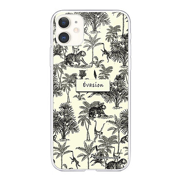 LaCoqueFrançaise Coque iPhone 11 silicone transparente Motif Botanic Evasion ultra resistant