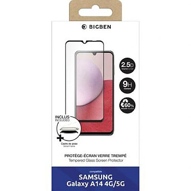 BigBen Connected Protection d'écran pour Samsung Galaxy A14 Oléophobe avec SmartFrame™ Transparent pas cher