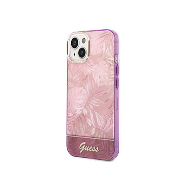 Guess Coque pour Apple iPhone 14 TPU Jungle Rose