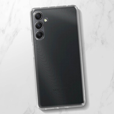 Avizar Coque pour Samsung Galaxy A54 5G Silicone Gel Souple avec Verre Trempé Dureté 9H contour noir pas cher