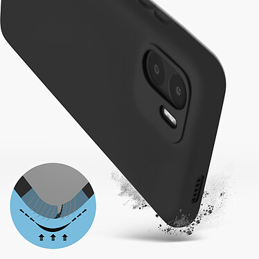 Avis Avizar Coque pour Xiaomi Redmi A1 et A2 Silicone Semi-rigide Finition Soft-touch Fine  noir