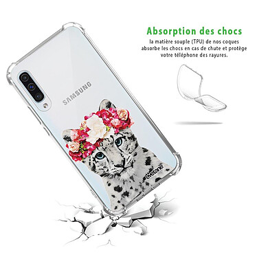 Avis Evetane Coque Samsung Galaxy A50 anti-choc souple angles renforcés transparente Motif Leopard Couronne