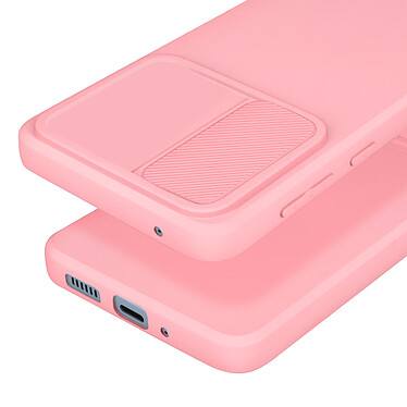 Avis Avizar Coque pour Samsung Galaxy A33 5G Silicone Souple Cache Caméra Coulissant  rose clair