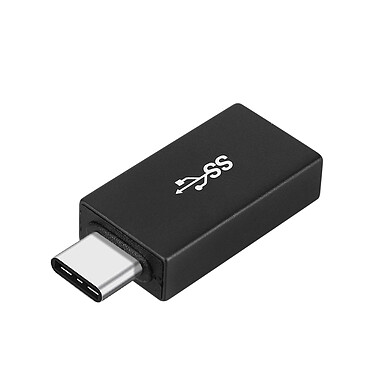 Avizar Adaptateur USB-A Femelle vers USB-C Mâle Ultra-compact Noir