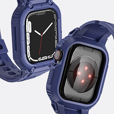 Acheter Avizar Bracelet pour Apple Watch 41mm / 40mm / 38mm Silicone avec Coque Antichoc Bleu