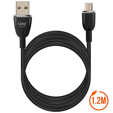 LinQ Câble USB vers Micro-USB Fast Charge 3A Synchronisation Longueur 1.2m Noir pas cher