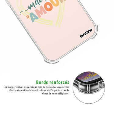 Acheter Evetane Coque iPhone 13 Silicone antichocs Solides coins renforcés  transparente Motif Maman d'amour