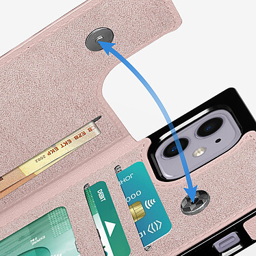 Avizar Coque Cordon iPhone 11 avec Porte-cartes Support Vidéo Lanière rose gold pas cher