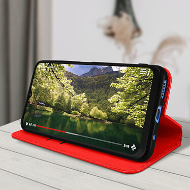 Acheter Avizar Housse pour Xiaomi Redmi 10C Clapet Portefeuille Fonction Support Vidéo  rouge