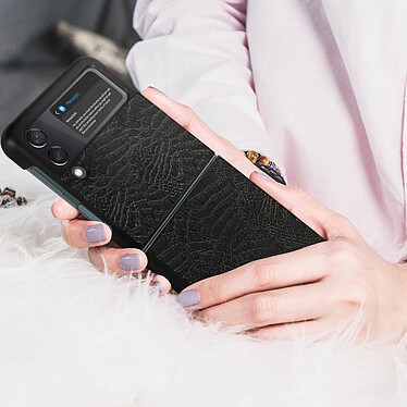 Avis Avizar Coque Samsung Galaxy Z Flip 3 Rigide Design écailles de serpent - Noir