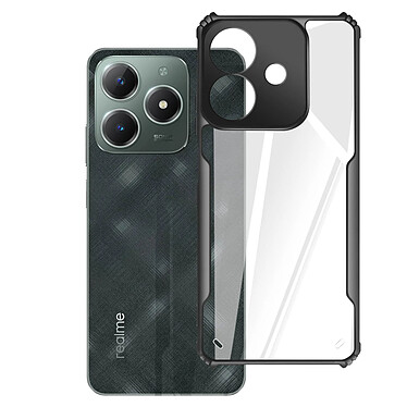 Avizar Coque pour Realme C61 Silicone Antichoc Bloc Caméra Couvert Noir