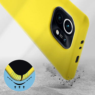 Avis Avizar Coque pour Xiaomi Mi 11 5G Silicone Semi-rigide Finition Soft Touch Fine Jaune