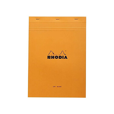 RHODIA Bloc de direction Orange 80 feuilles format A4 réglure unie