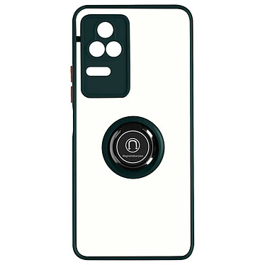 Avizar Coque pour Xiaomi Poco F4 5G Bi-matière Bague Métallique Support Vidéo  vert