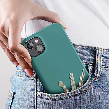 Avis Avizar Coque pour iPhone 15 Plus Silicone Semi-rigide Finition Douce au Toucher Fine  Vert foncé