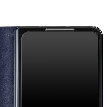 Acheter Avizar Coque pour Samsung Galaxy Z Fold 4 Clapet Portefeuille Languette Magnétique  bleu nuit