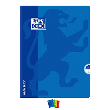 OXFORD Cahier OPENFLEX broché 24x32cm 192 pages grands carreaux 90g coloris aléatoire