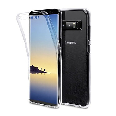 Evetane Coque Galaxy NOTE 8 Samsung transparente Motif intégrale AVANT ARRIERE 360° Protection complète en silicone